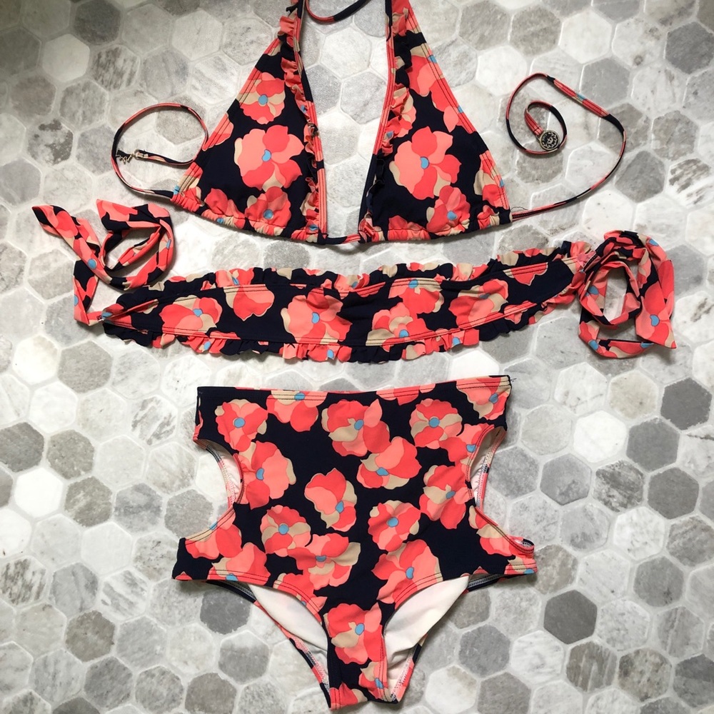 Juicy Couture Pink Poppy Bikini Swimsuit